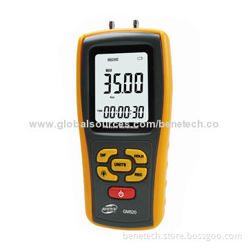 Pressure Manometer with LCD Display/Can Control Gas Ratio in Combustion and Monitor